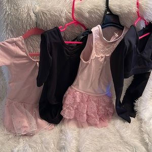 Ballet Or dance girls used leotards and tops.